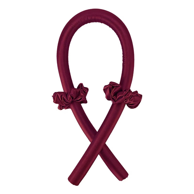 Bigoudi Sans Chaleur en Soie – Boucles Naturelles Sans Fer | Bande Satin Douce avec Pince