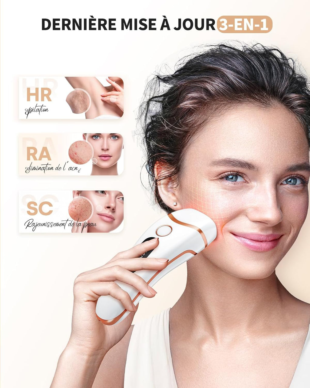 Épilateur sur l'acné